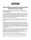 How to Naturally Cleanse and Detoxify Your Body with Scalar Energy