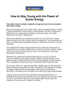How to Stay Young with the Power of Scalar Energy