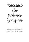 Recueil de poèmes lyriques 