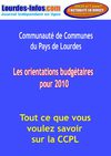 CCPL : les orientations budgétaires pour 2010