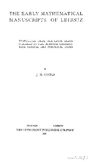 The Early Mathematical Manuscripts of Leibniz