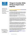 Hiring Court Reporters