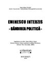 EMINESCU INTERZIS. GANDIREA POLITICA