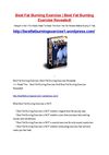 Best Fat Burning Exercise
