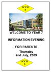 WELCOME TO YEAR 7 2008