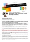 Lettre aux candidats.