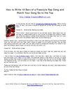 How to Write 16 Bars of a Freestyle Rap Song and Watch Your Song Go to the Top