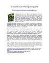 Tricks to Quit Smoking Marijuana