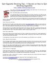Quit Cigarette Smoking Tips - 5 Secrets on How to Quit Smoking Cigarettes