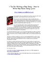 1 Tip For Writing a Rap Song - How to Write Rap Music Song Lyrics