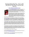 Freestyle Battle Rap Tips - How to Win Rap Battles With Great Freestyle Rap Rhymes