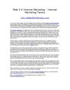 Web 2.0 Internet Marketing - Internet Marketing Tactics