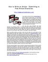 How to Write an Article 