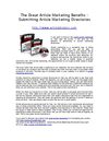 The Great Article Marketing Benefits 