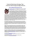 Internet Marketing Strategy Tips - Internet Advertising Strategy Advices