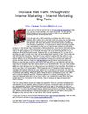 Increase Web Traffic Through SEO Internet Marketing - Internet Marketing Blog Tools