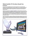 Which Satellite TV Providers Should You Choose?