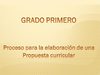 Propuesta curricular Primero