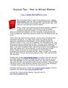 Unusual Tips - How to Attract Women