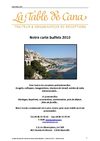 Carte buffet 2010