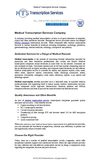 Medical Transcription Services Company 