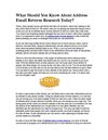 What Should You Know About Address Email Reverse Research Today? 