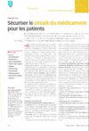 Sécuriser le circuit du médicament pour les patients