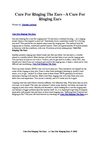 Cure For Ringing The Ears - A Cure For Ringing Ears