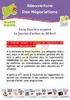 Réouverture Des Négociations Force Ouvrière suspend La journée d’action du 30 Avril...