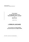 Erreur judiciaire Les dialogues juridiques de Beauvais Ordre des Avocats Barreau de Beauvais 28 avril 2010