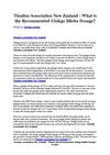Tinnitus Association New Zealand - What is the Recommended Ginkgo Biloba Dosage