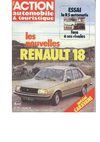 Action automobile mars 1978 les nouvelles Renault 18