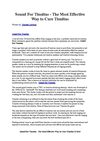 Sound For Tinnitus - The Most Effective Way to Cure Tinnitus