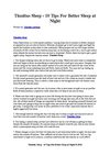 Tinnitus Sleep - 10 Tips For Better Sleep at Night