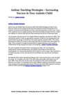 Autism Teaching Strategies - Increasing Success in Your Autistic Child