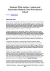 Students With Autism - Autism and Instruction Methods That Work Best in School