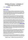 Definition Of Autism - A Definition of Autism Spectrum Disorder