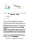 Autistic Special Needs - Educational Special Needs And Autism