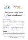 Autism Spectrum Therapy - Effective Therapies to Provide Help For Autism in Children, Toddlers and Babies