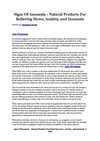 Signs Of Insomnia - Natural Products For Relieving Stress, Anxiety, and Insomnia