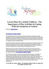 Lesson Plans For Autistic Children - The Importance of Play Activities in Coping With the Symptoms of Autism