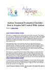 Autism Treatment Evaluation Checklist - How to Acquire Self Control With Autism