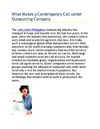 What Makes a Contemporary Call center Outsourcing Company
