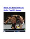 Watch UFC 113 Live Stream Online Free PPV Sopcast 