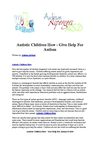 Autistic Children How - Give Help For Autism