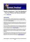 Tinnitus Supplement - Stop That Ringing in Your Ears With an All Natural Remedy