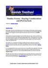 Tinnitus Forum - Hearing Considerations and iPod Earbuds