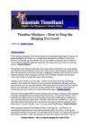 Tinnitus Maskers - How to Stop the Ringing For Good