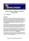 Tinnitus Sound - What Does Tinnitus Sound Like
