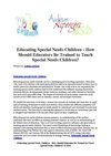 Educating Special Needs Children - How Should Educators Be Trained to Teach Special Needs Children
